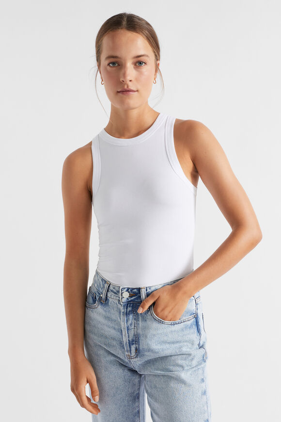 Core Fitted Tank  Whisper White  hi-res