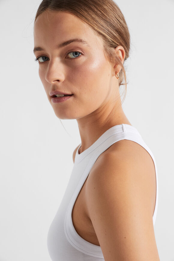 Core Fitted Tank  Whisper White  hi-res