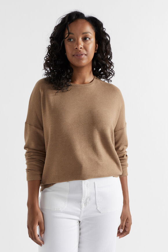 Waffle Supersoft Top  Deep Chai Marle  hi-res