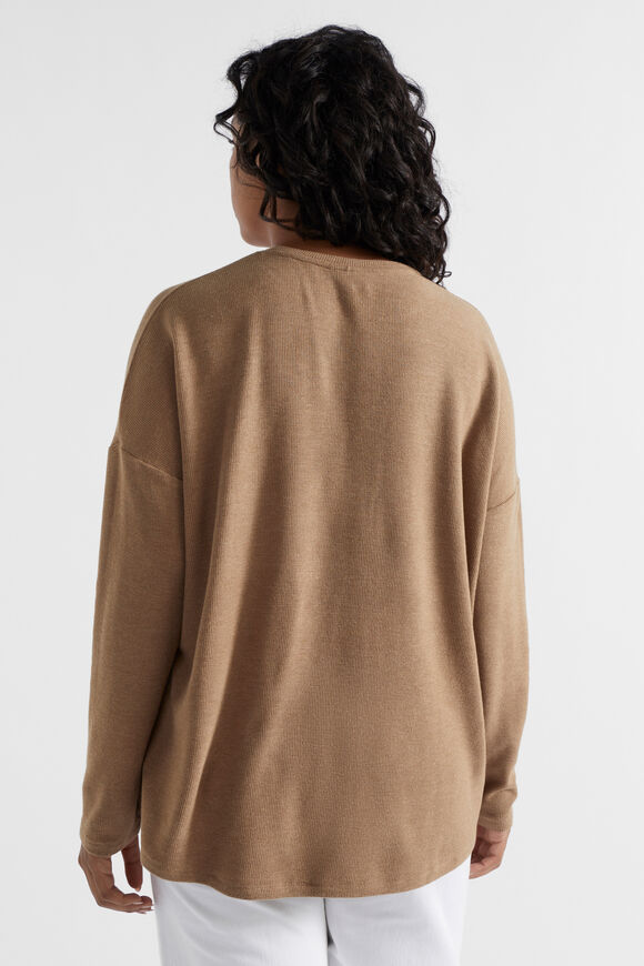 Waffle Supersoft Top  Deep Chai Marle  hi-res