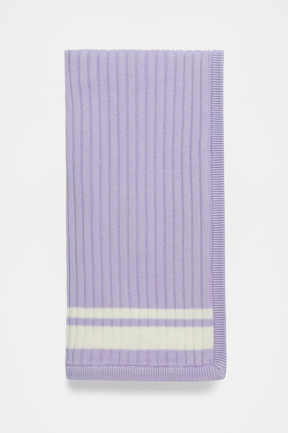 Rib Knit Blanket  Bright Lavender  hi-res