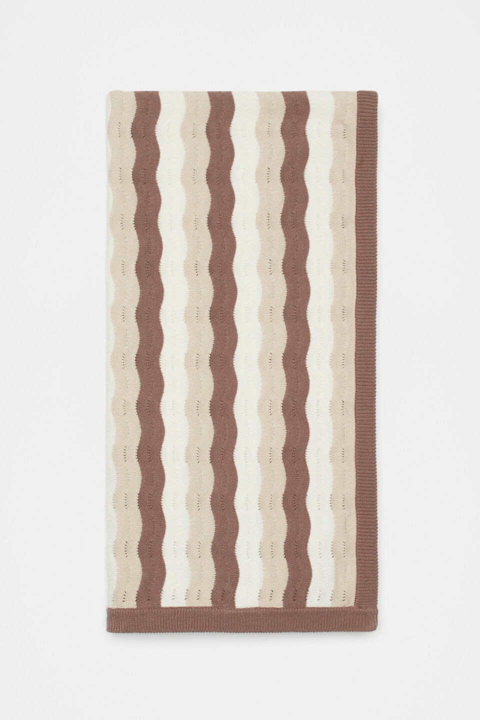 Wavy Knit Blanket  Teddy
