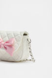 Bow Quilted Bag  Pink White  hi-res