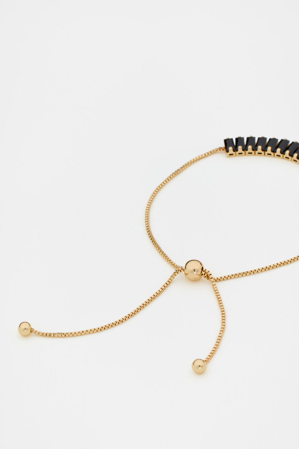 Baguette Bracelet  Black Gold