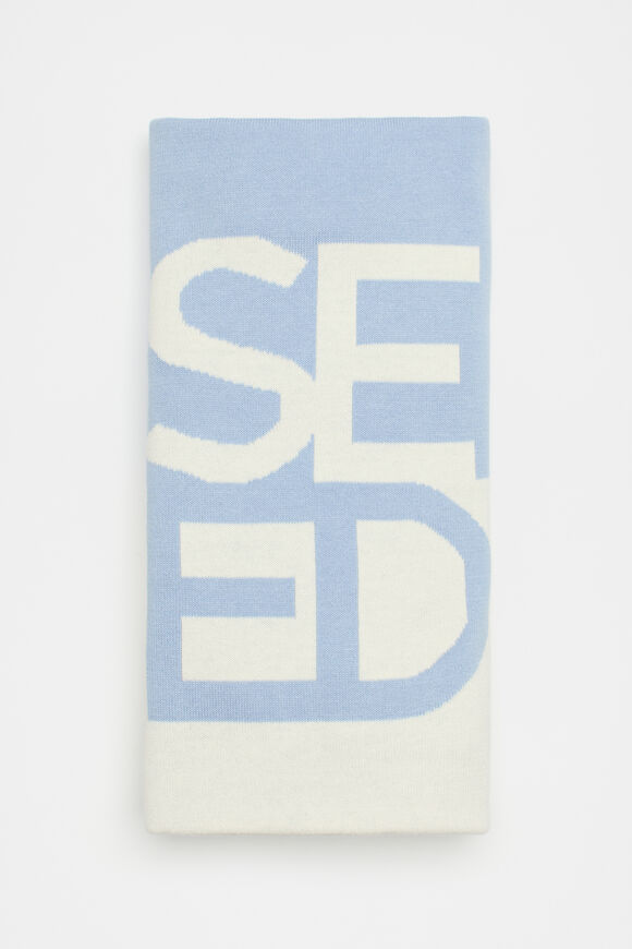 Logo Knit Blanket  Baby Blue  hi-res