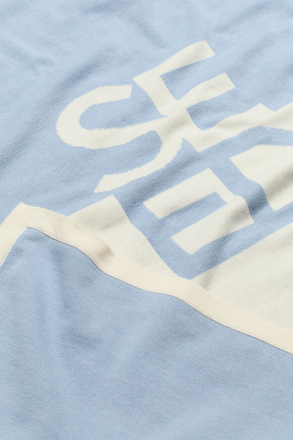 Logo Knit Blanket  Baby Blue  hi-res
