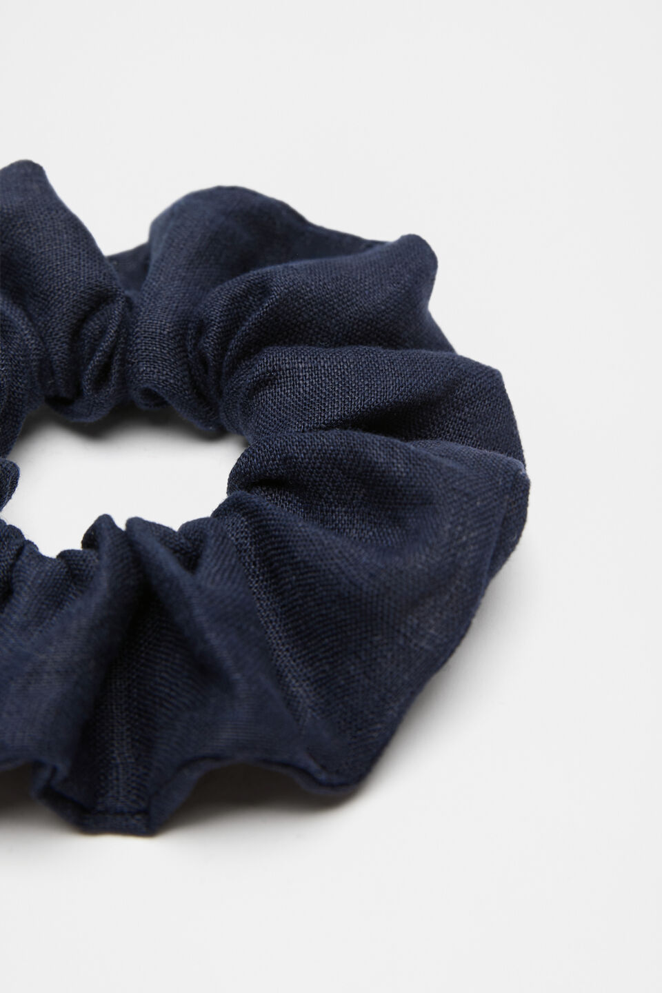 Linen Scrunchie  Midnight Sky