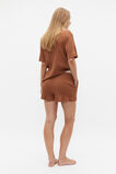 Ribbed Marle Top and Short PJ Set  Cinnamon Spice Marle  hi-res