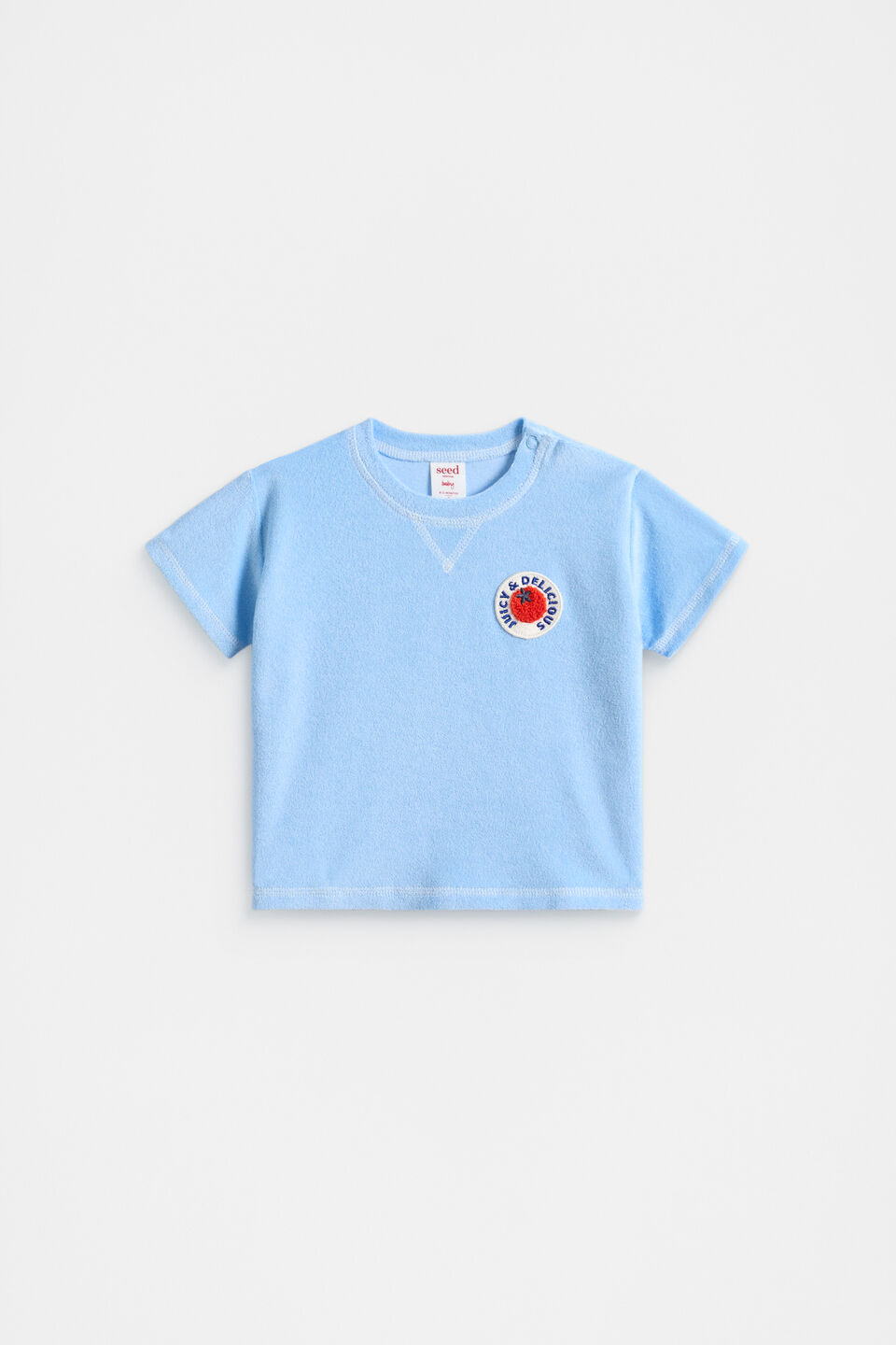 Towelling Tee  Dove Blue