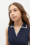 Collar Rib Tank  New Navy  hi-res