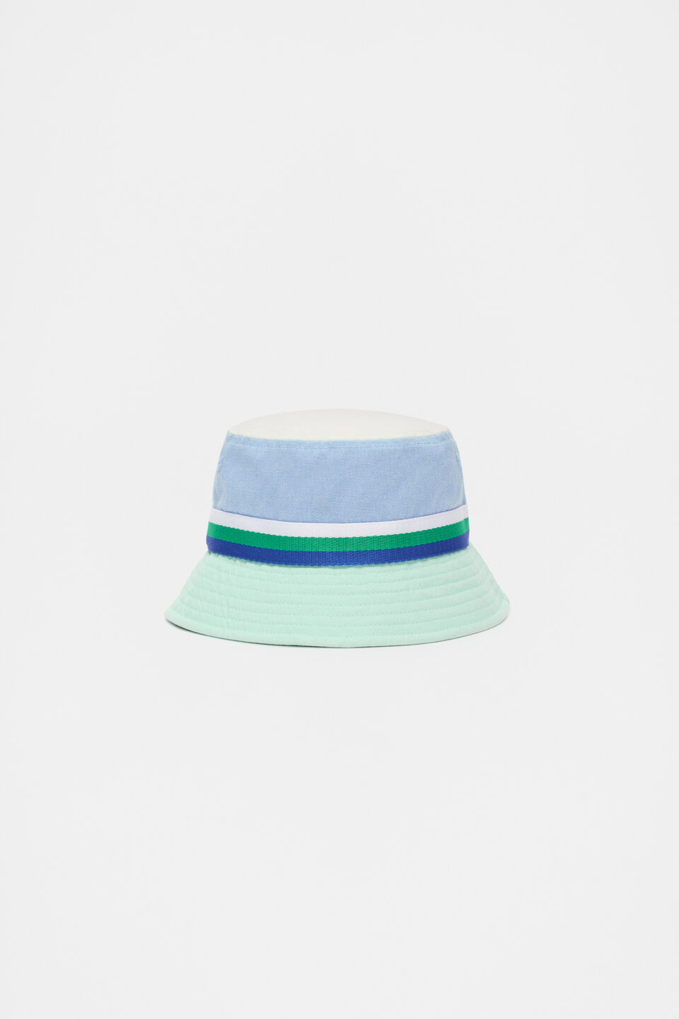 Mini Colourblock Bucket Hat  Water Blue
