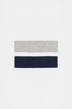 Elastic Headband Set  Navy Grey  hi-res