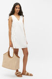 Lace Broderie Shell Mini Dress  Whisper White  hi-res