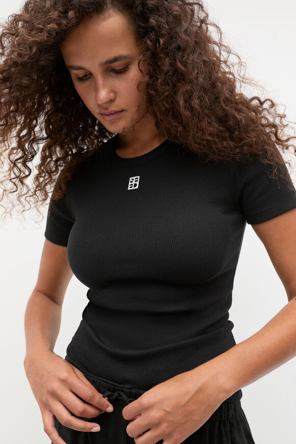 Heritage Rib Tee  Black  hi-res