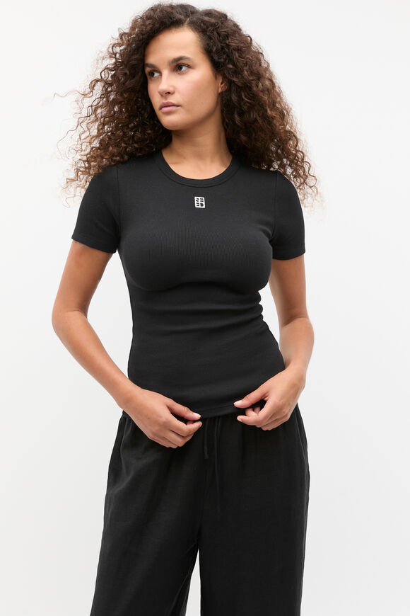 Heritage Rib Tee  Black  hi-res