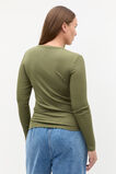 Core Rib Crew Neck Top  Rainforest  hi-res