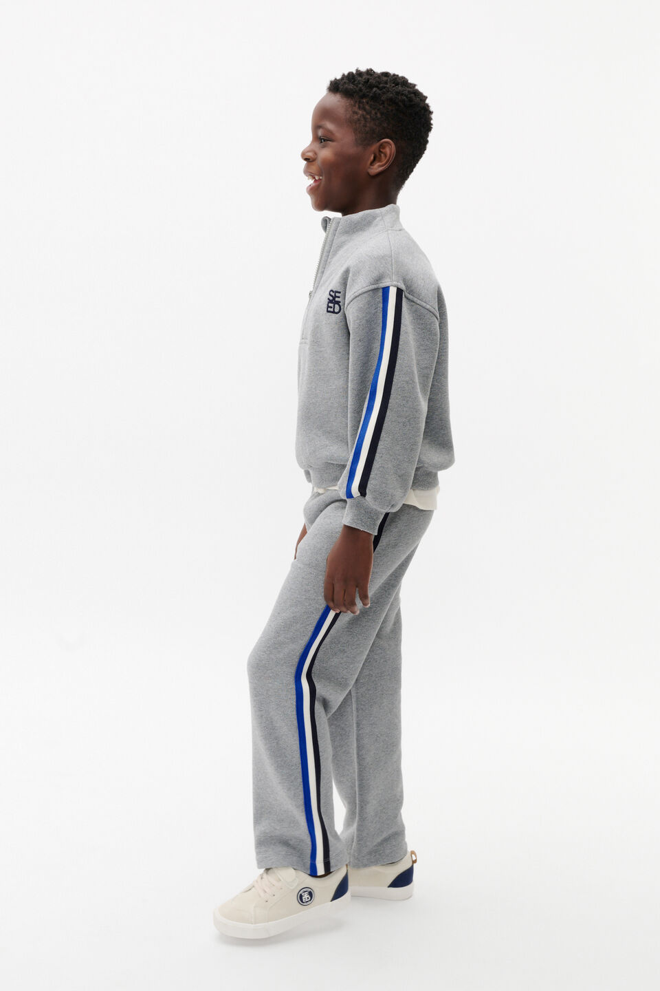 Side Stripe Track Pant  Storm Marle