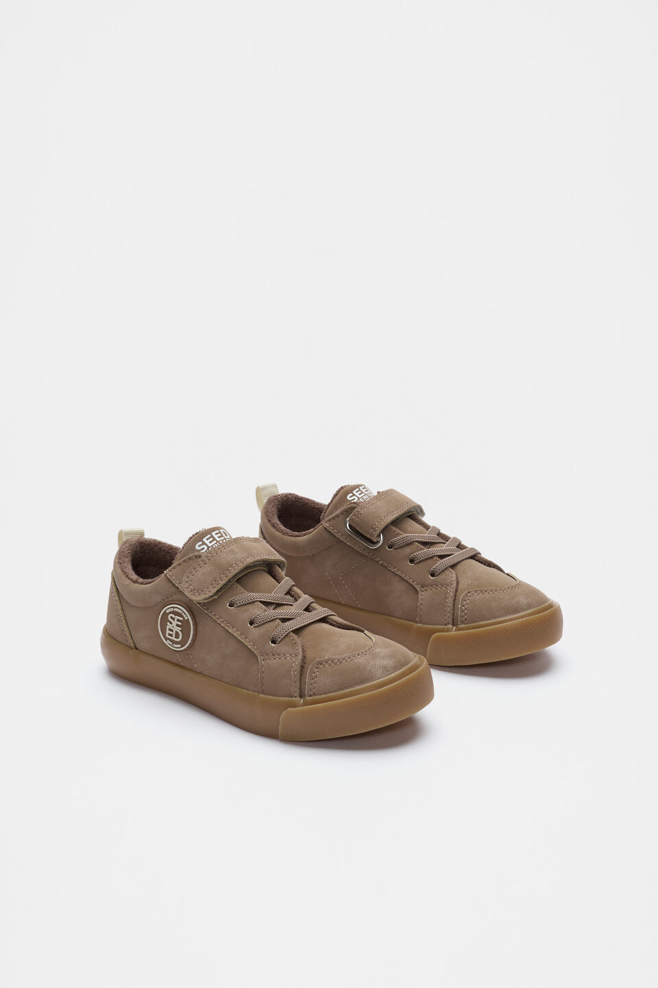 Low Top Sneakers  Dark Tan
