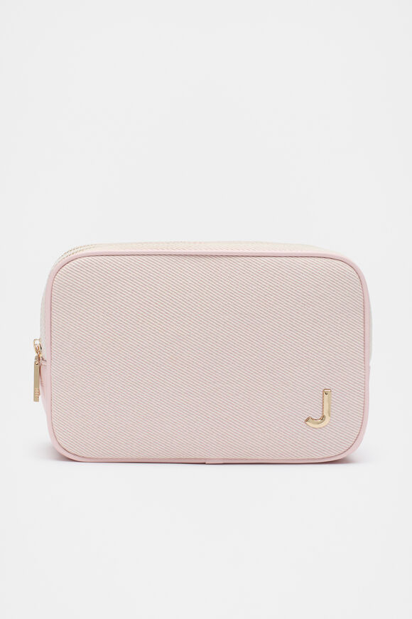 Initials Make Up Bag Rose Petal  J  hi-res