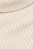 Collar Knit Poncho  Oat  hi-res