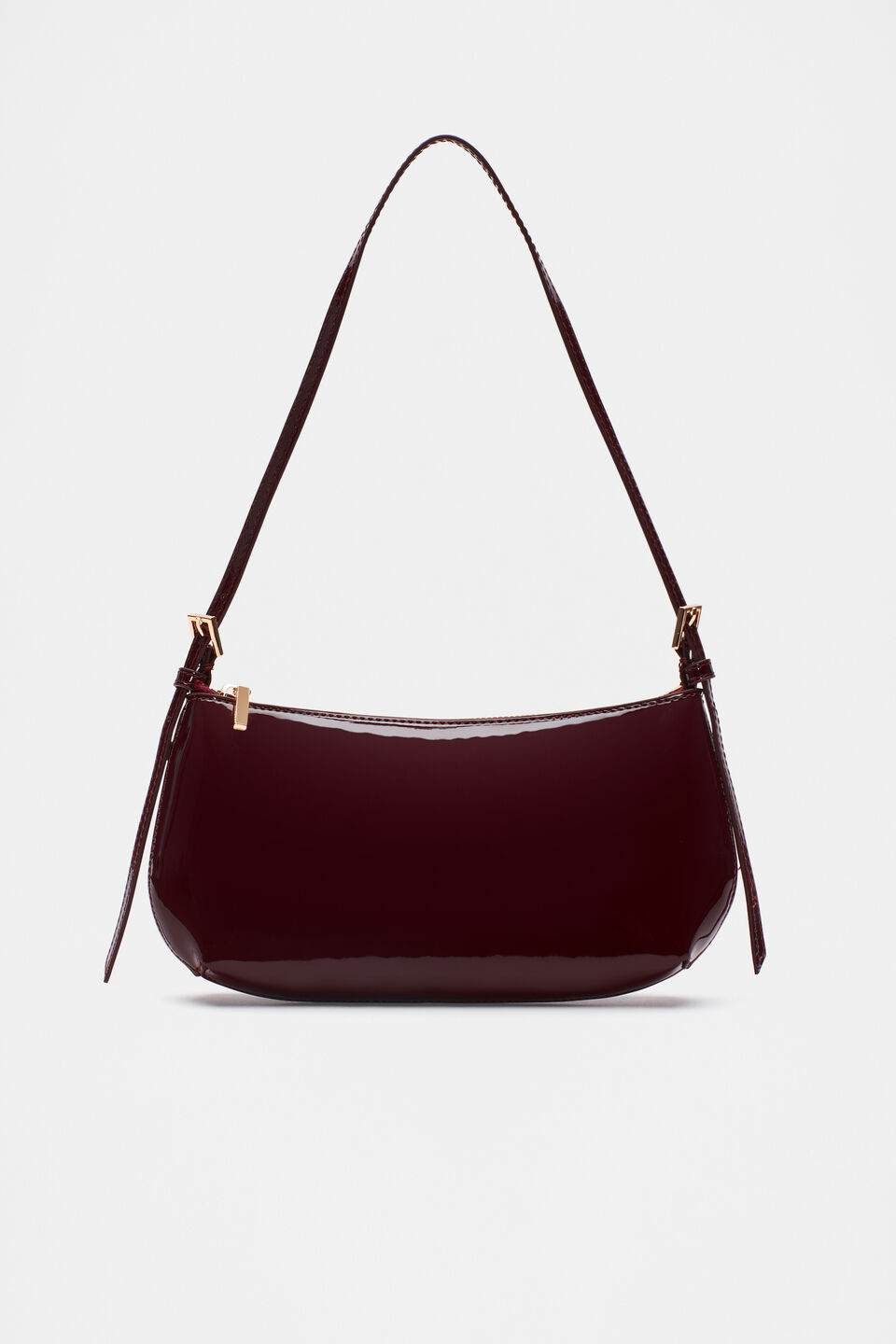 Coated Shoulder Bag  Dark Plum