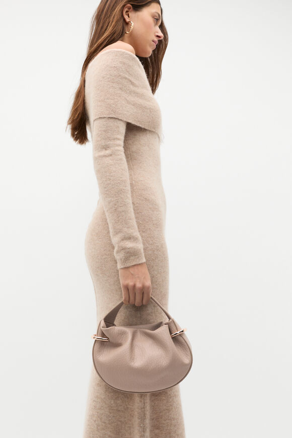 Textured Mini Round Handbag  Cookie  hi-res