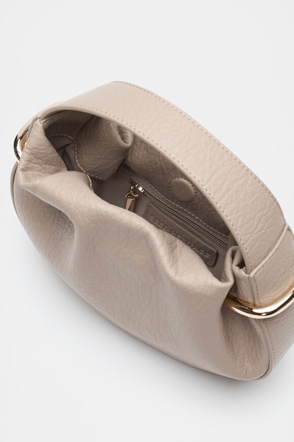 Textured Mini Round Handbag  Cookie  hi-res
