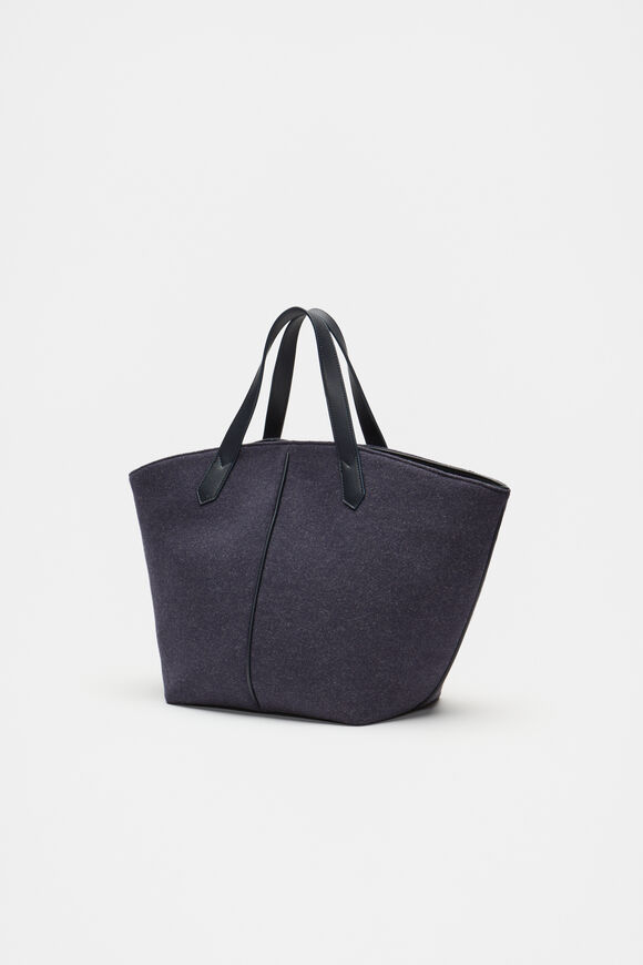 Felt Large Carry All Tote  Dark Blue  hi-res
