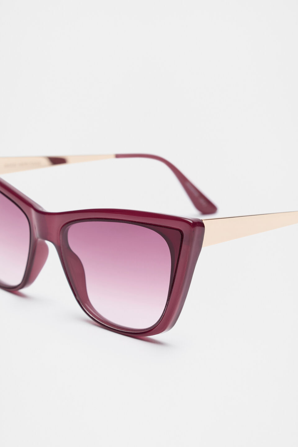 Dana Cat Eye Sunglasses  Plum Red