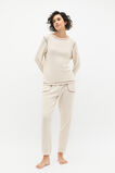 Waffle Top and Pant PJ Set  Oat Marle  hi-res
