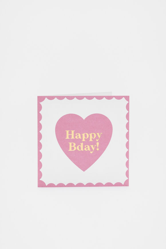 Happy Bday Heart Card  Multi  hi-res