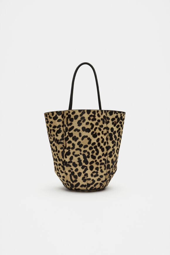 Leather Mini Bucket Bag  Ocelot  hi-res