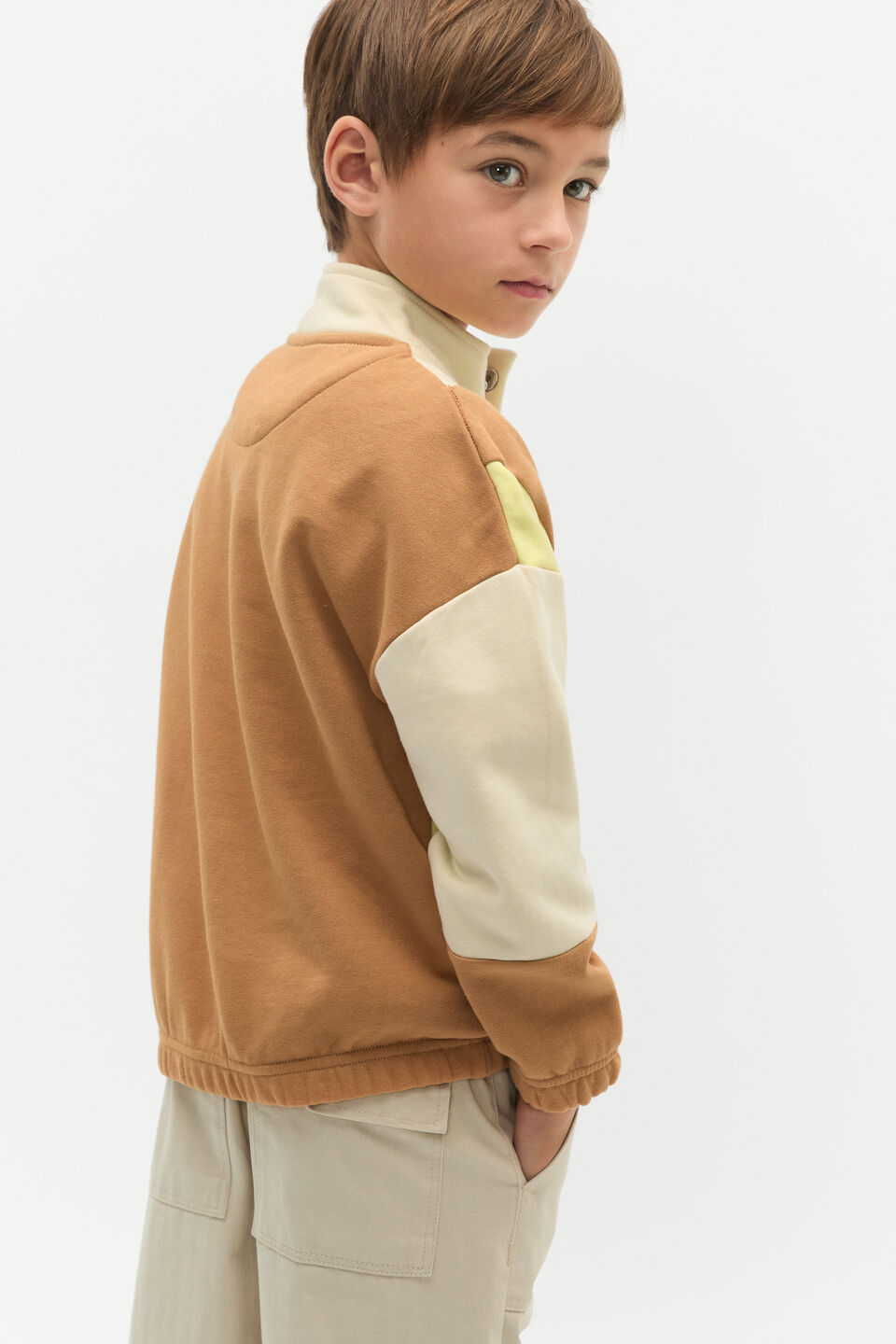 Spliced Logo Sweat  Cinnamon