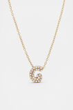 Initial Jewel Bubble Necklace  G  hi-res
