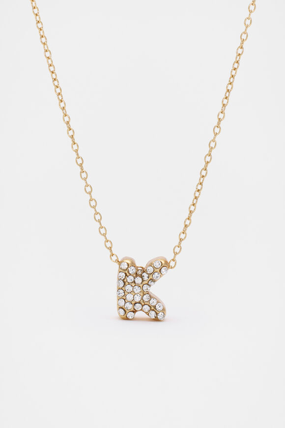 Initial Jewel Bubble Necklace  K  hi-res