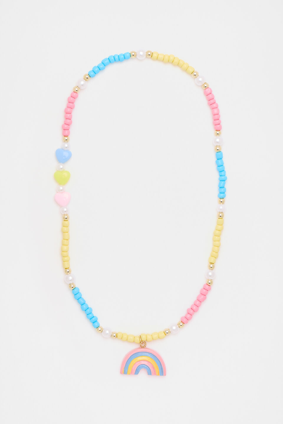Rainbow Bead Necklace  Multi