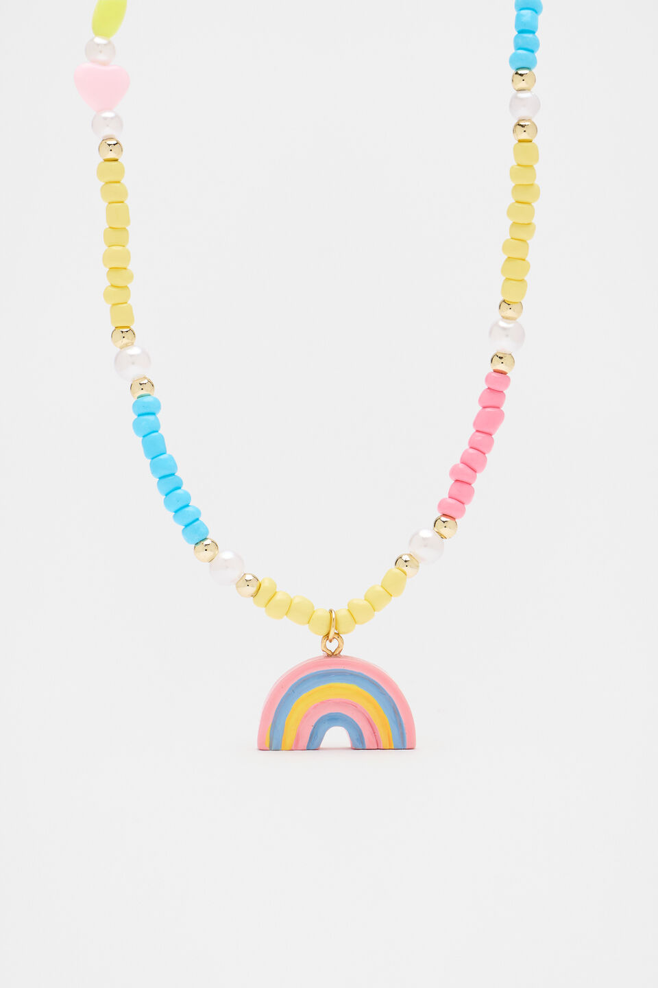 Rainbow Bead Necklace  Multi