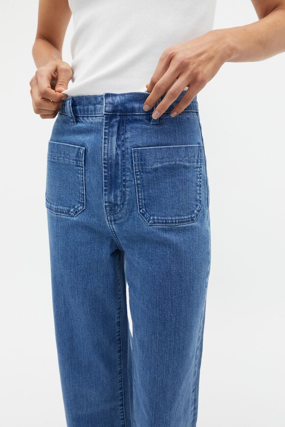 Core Wide Leg Pocket Jean  French Blue Denim  hi-res