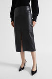 Leather Midi Pencil Skirt  Black  hi-res