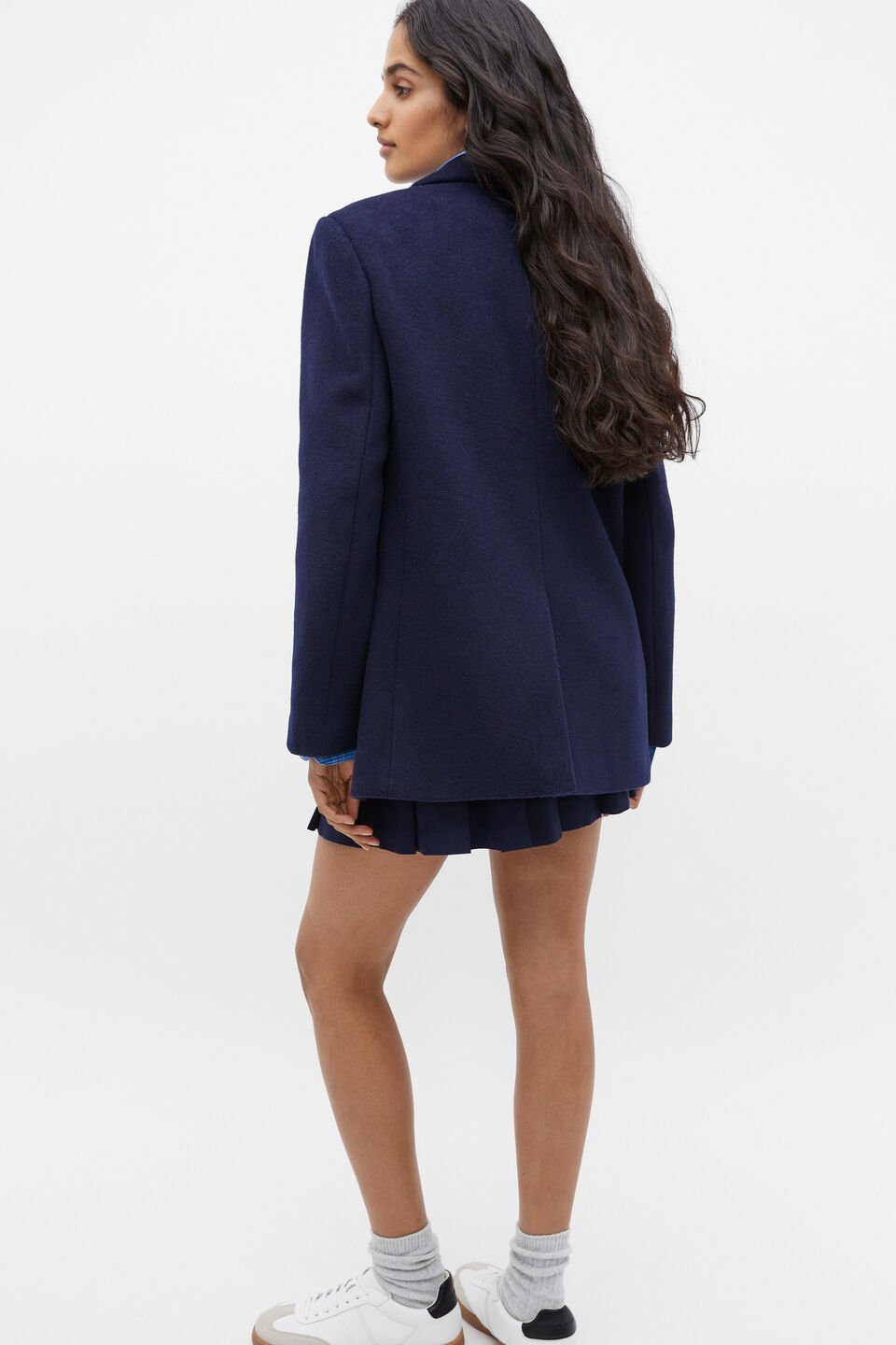 Relaxed Wool Blazer  Midnight Sky
