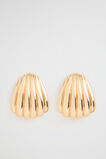 Ribbed Oversized Hoop  Gold  hi-res