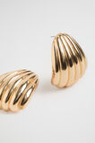 Ribbed Oversized Hoop  Gold  hi-res