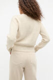 Merino Button Up Knit Cardigan  Oat Marle  hi-res