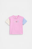 Colourblock Logo Tee  Fairy Floss  hi-res