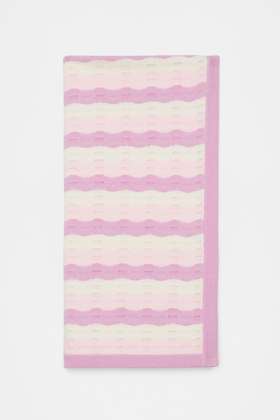 Wavy Knit Blanket  Orchid Bloom