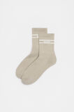 Stripe Logo 1/4 Crew Sock  Cool Sand Cream  hi-res