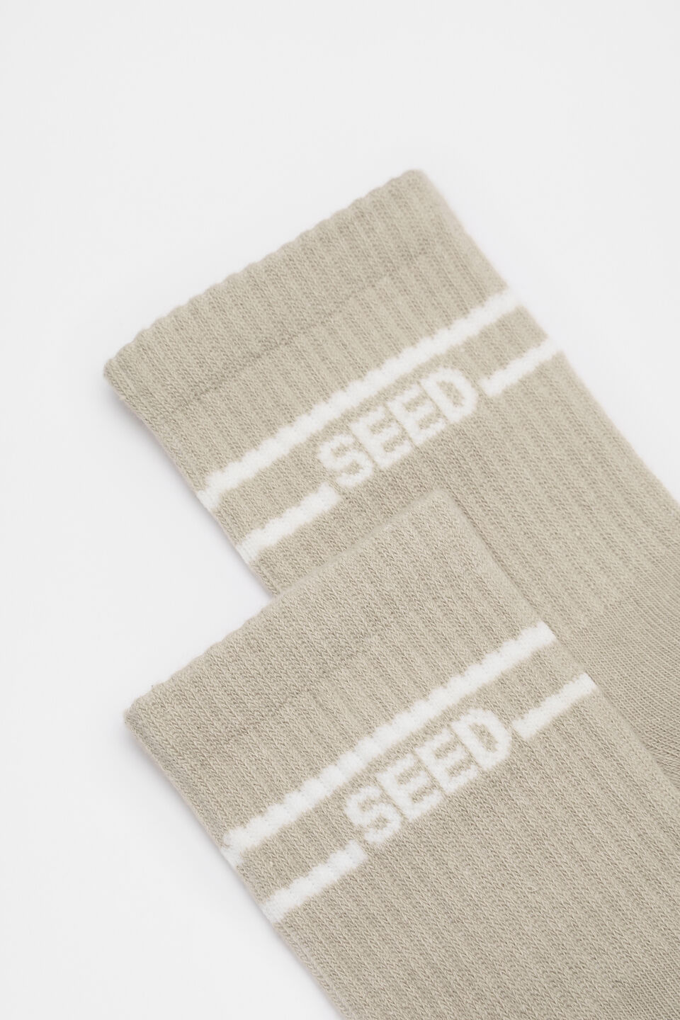 Stripe Logo 1/4 Crew Sock  Cool Sand Cream