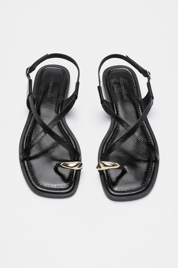 Lucia Toe Ring Sandal  Black Patent  hi-res