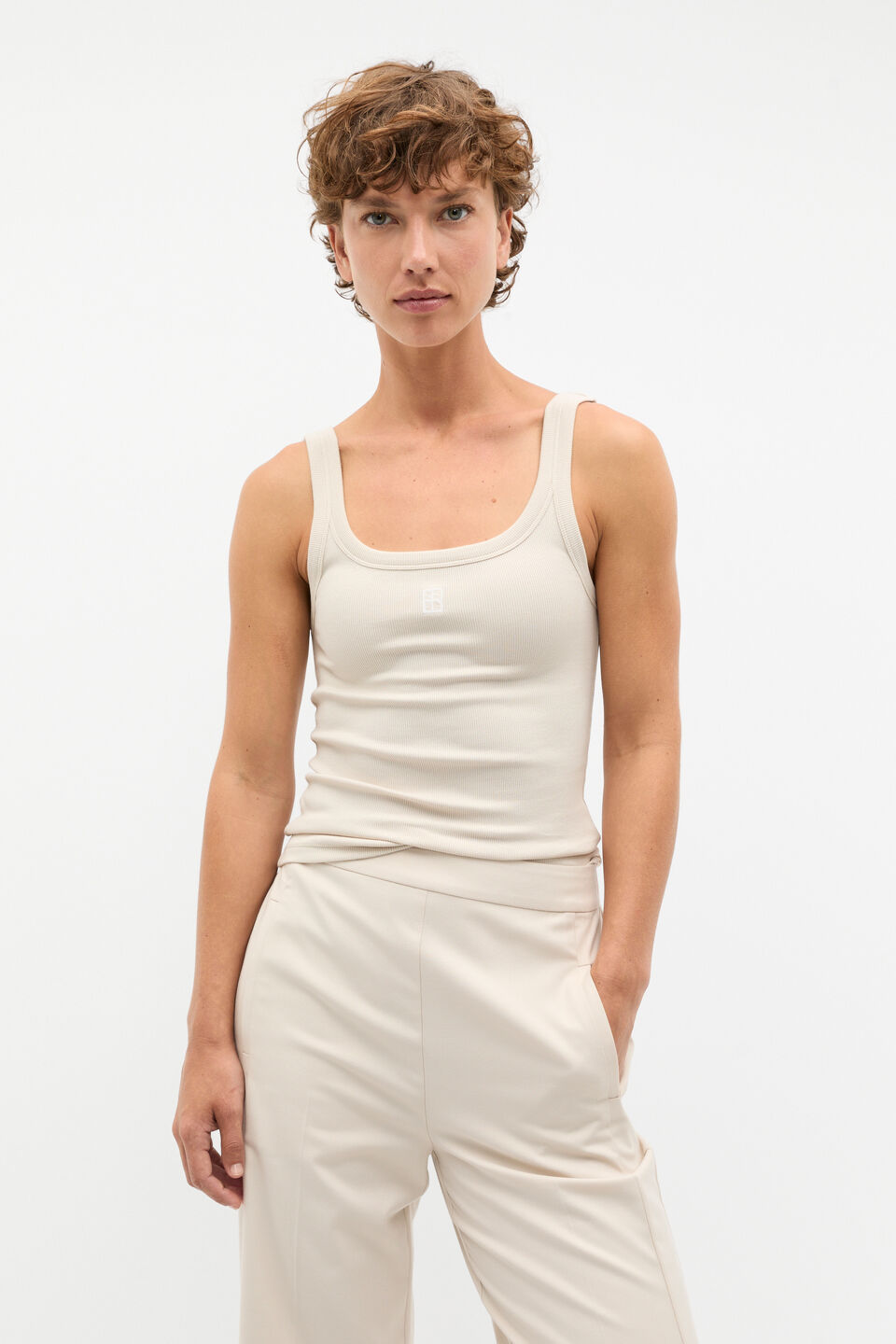 Core Heritage Rib Tank  Oat