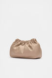 Leather Rouched Clutch  Cookie  hi-res